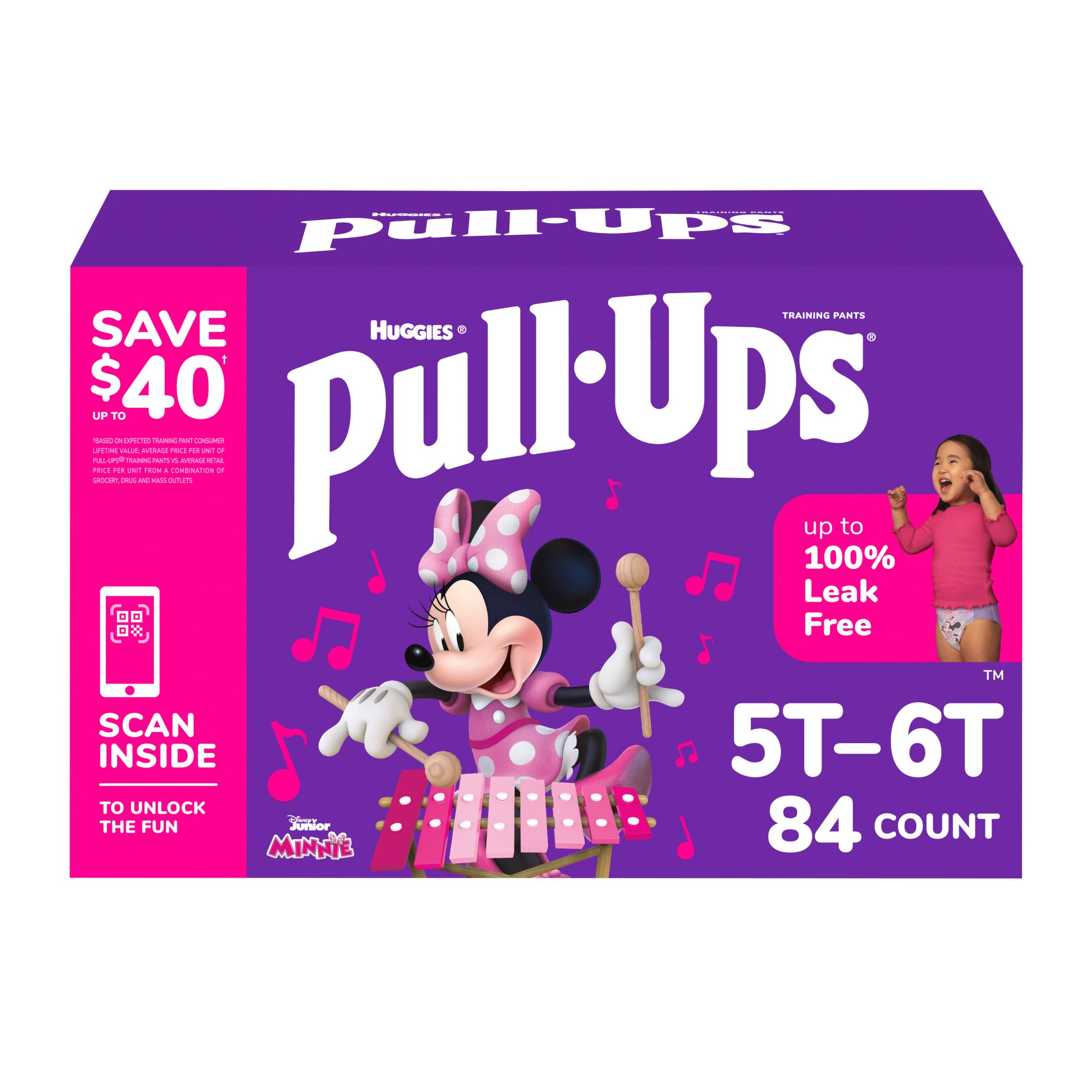 Huggies Pull-Ups Learning Designs Training Pants for Girls, 5T-6T (84 ct.)