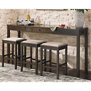 Ashley Furniture 4-Pc. Counter Table Set - Natural Wood Finish
