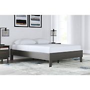 Ashley Furniture Queen Size Platform Bed - Gray