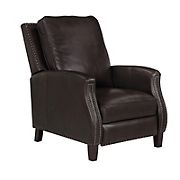 Henglin Faux Leather Pushback Recliner - Dark Brown