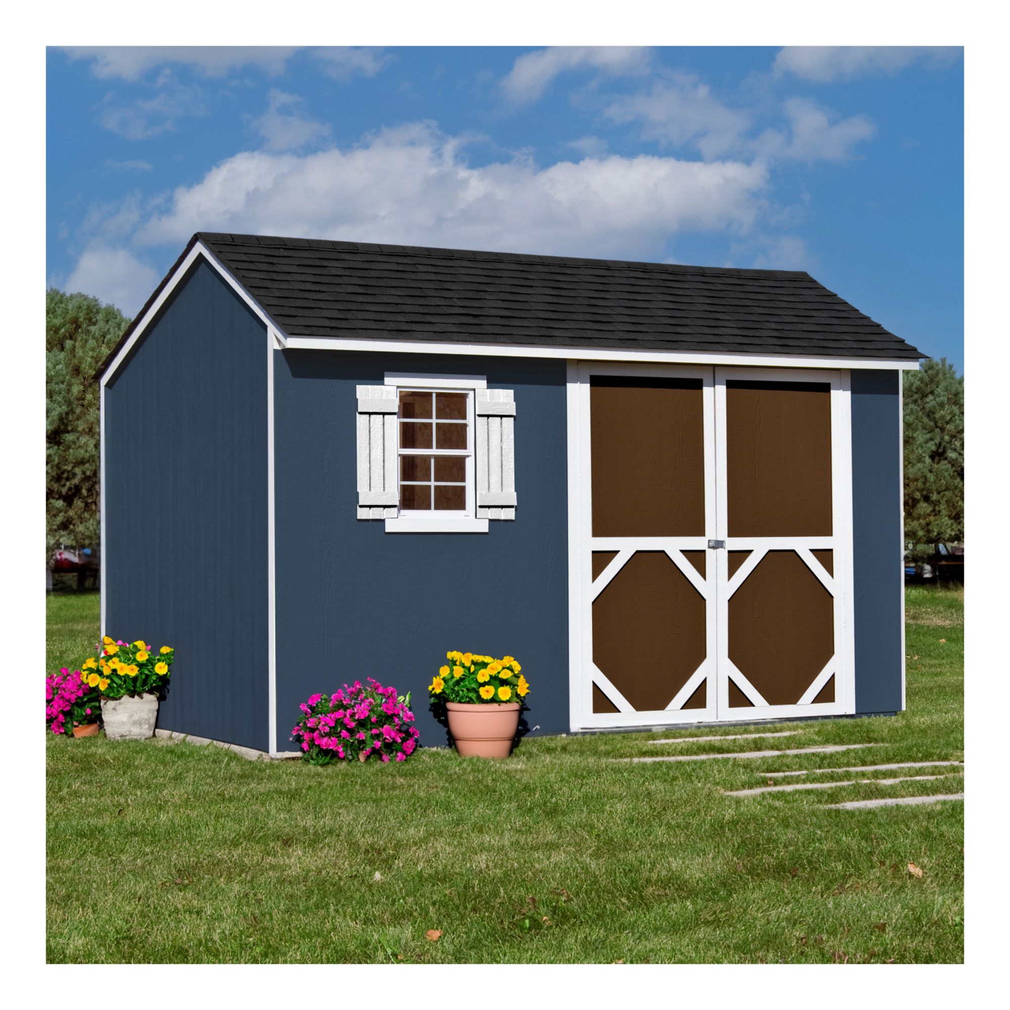 Handy Home Products Augustine 12' x 8' Saltbox Storage Shed with Floor