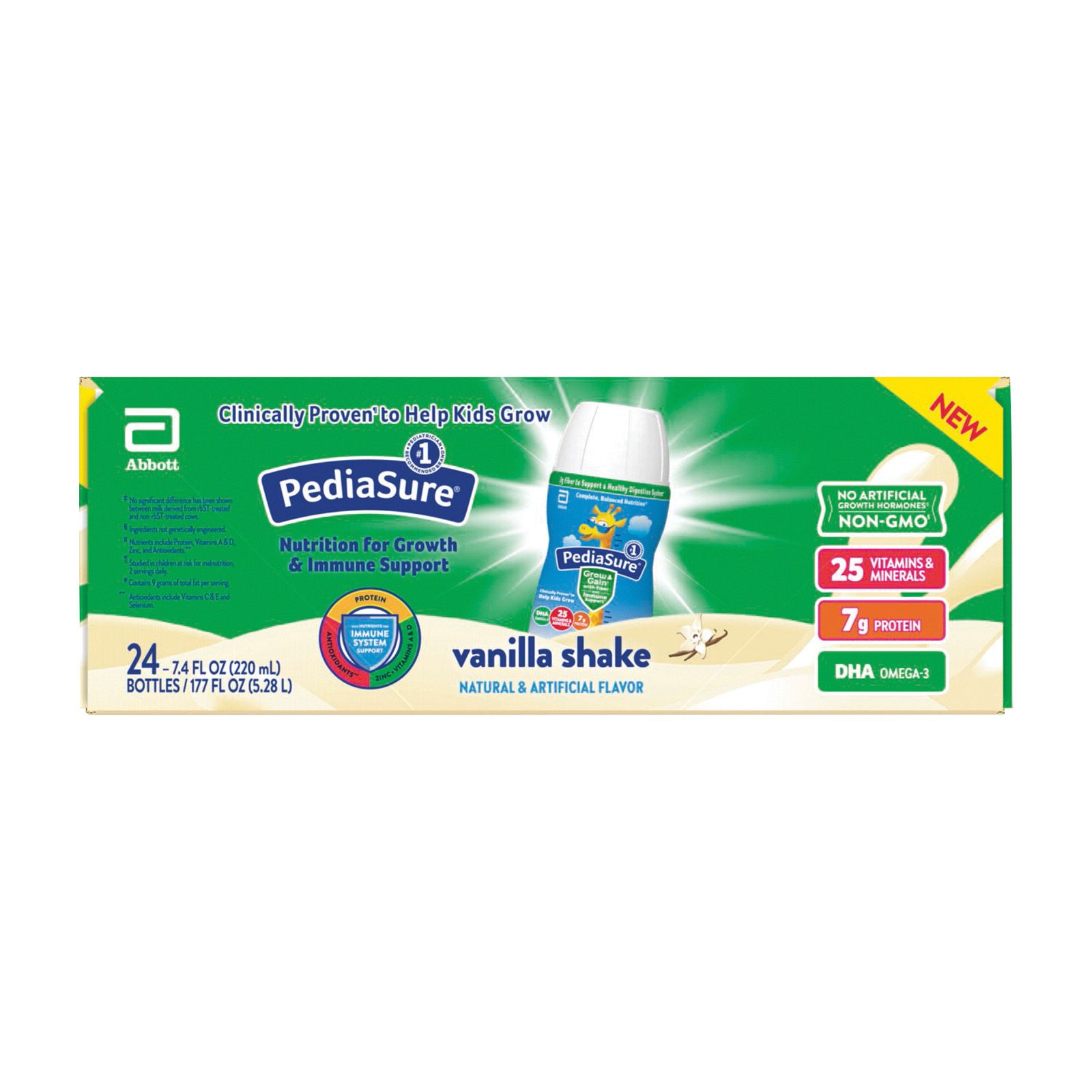 PediaSure Grow & Gain with Fiber Kids Vanilla Nutritional Shake, 24 pk./7.4 fl. oz.