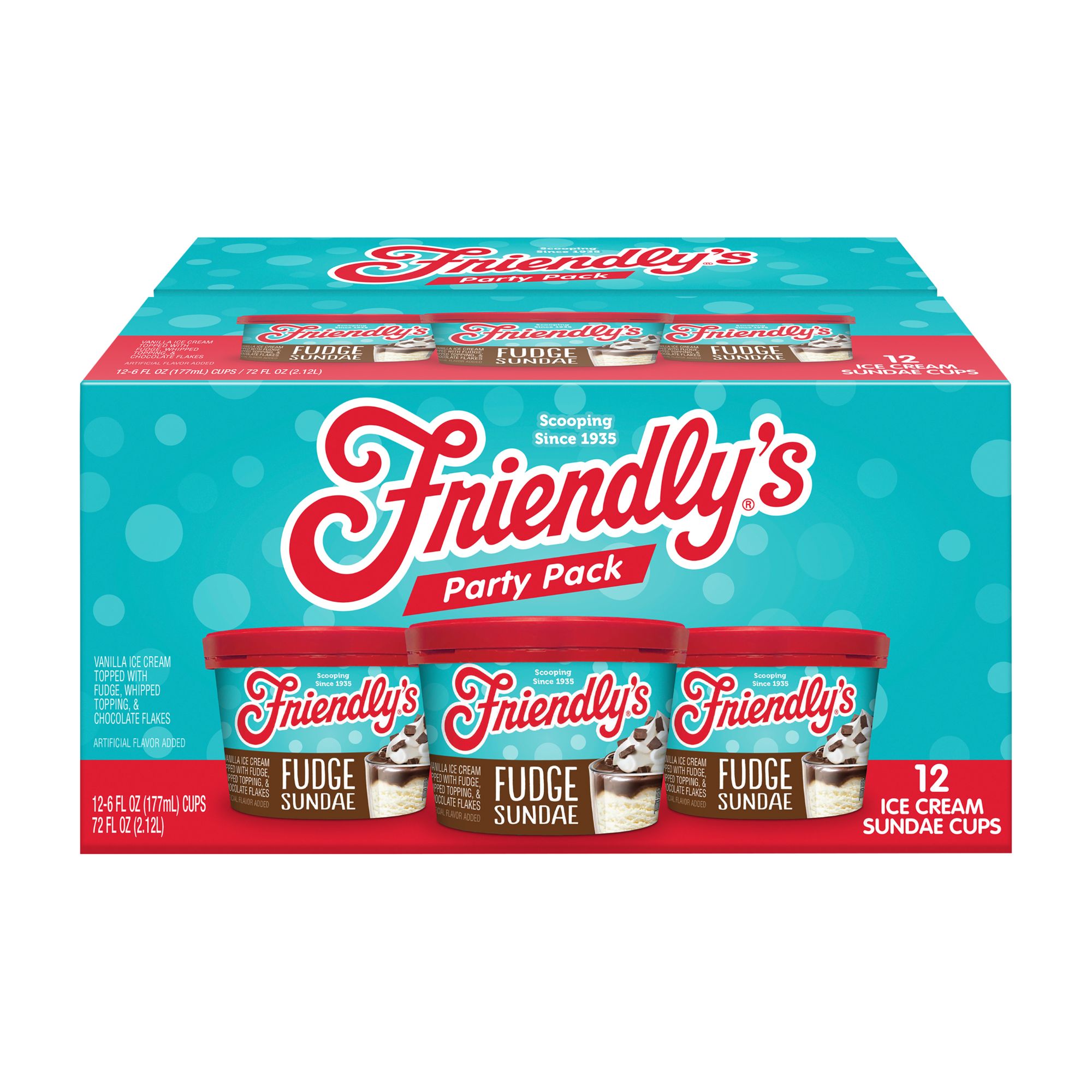 Friendly's Fudge Sundae Party Pack Cups, 12 pk./6 fl. oz.
