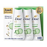 Dove Refreshing Cucumber & Green Tea Body Wash, 3 pk./23 oz.