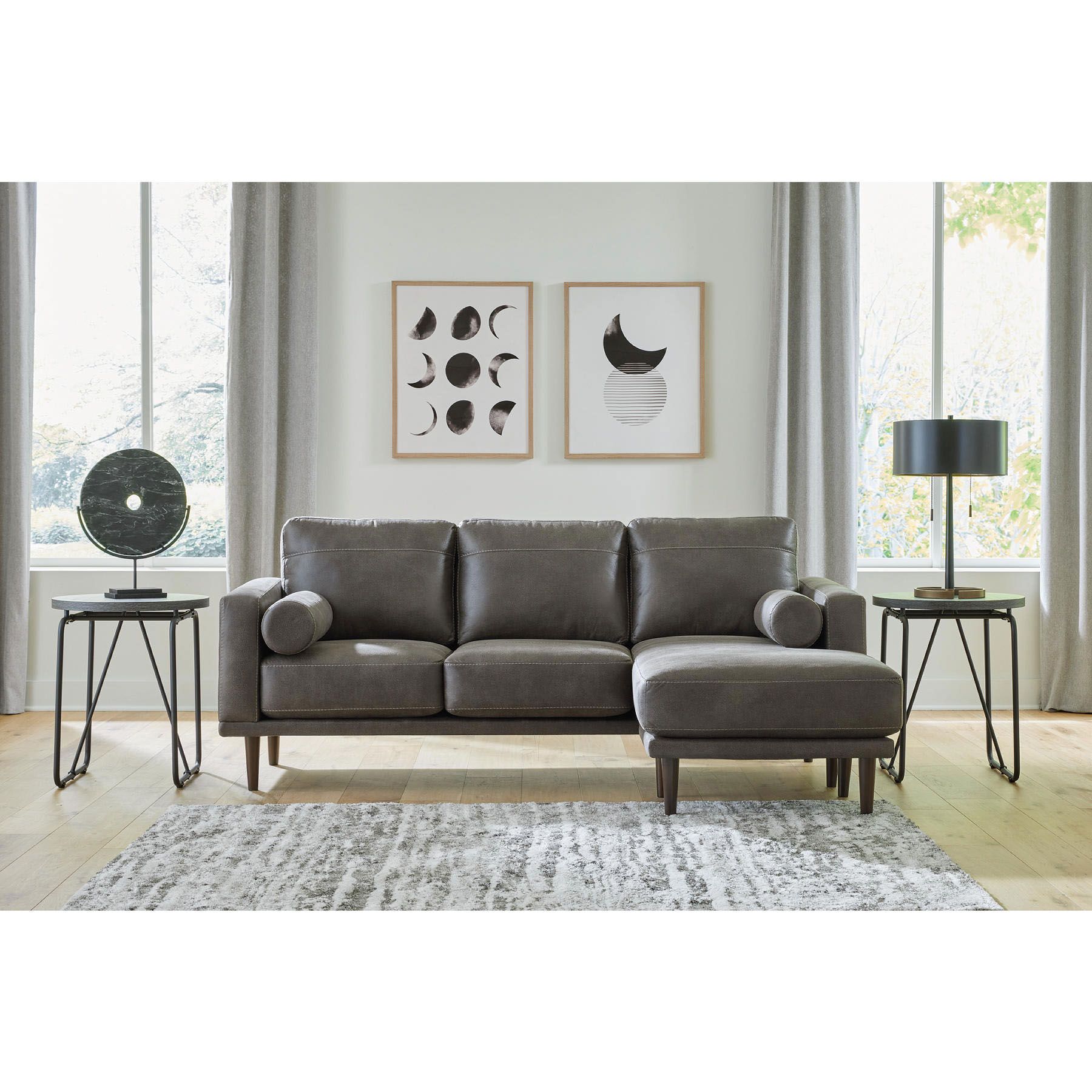 Arroyo Faux Leather Sofa Chaise