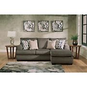 Dorsten Fabric Sofa Chaise - Gray