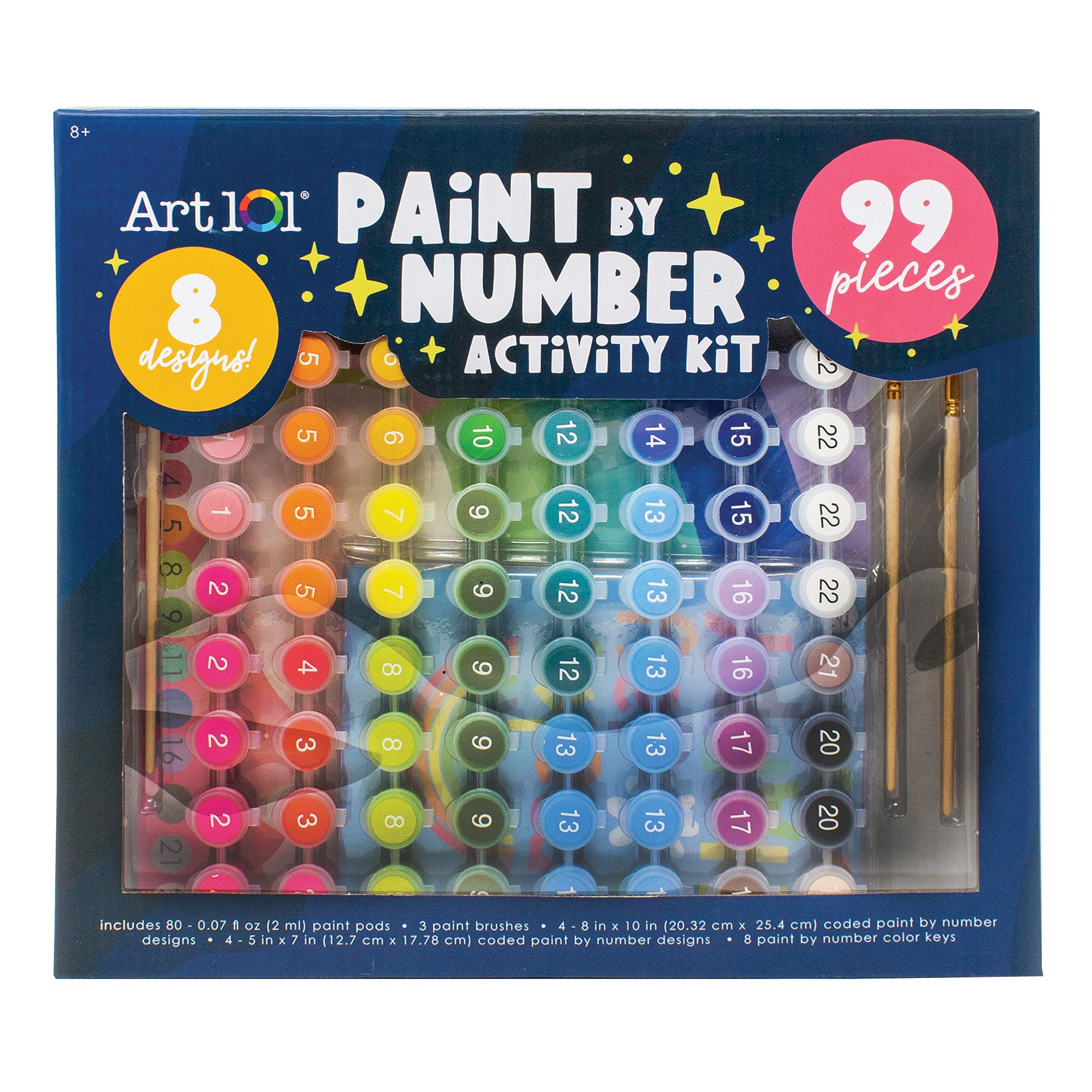 Art 101 USA Paint-by-Number Kit with 99 Pieces, Multi