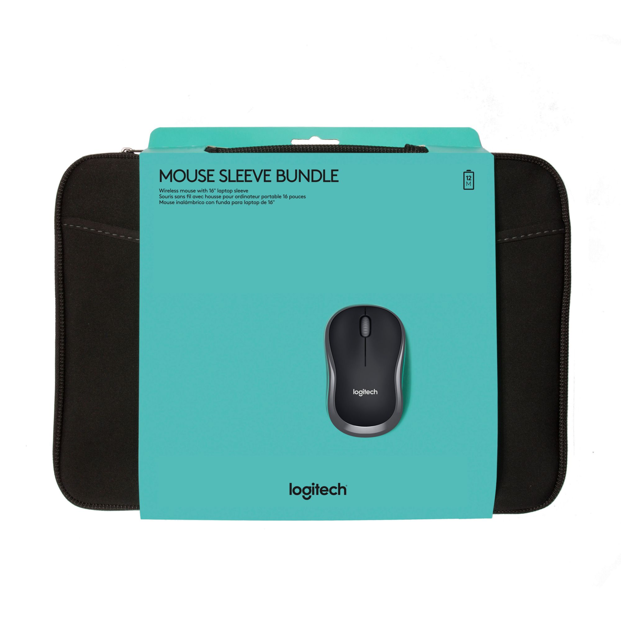 Logitech Laptop Sleeve with Mouse Bundle - Black