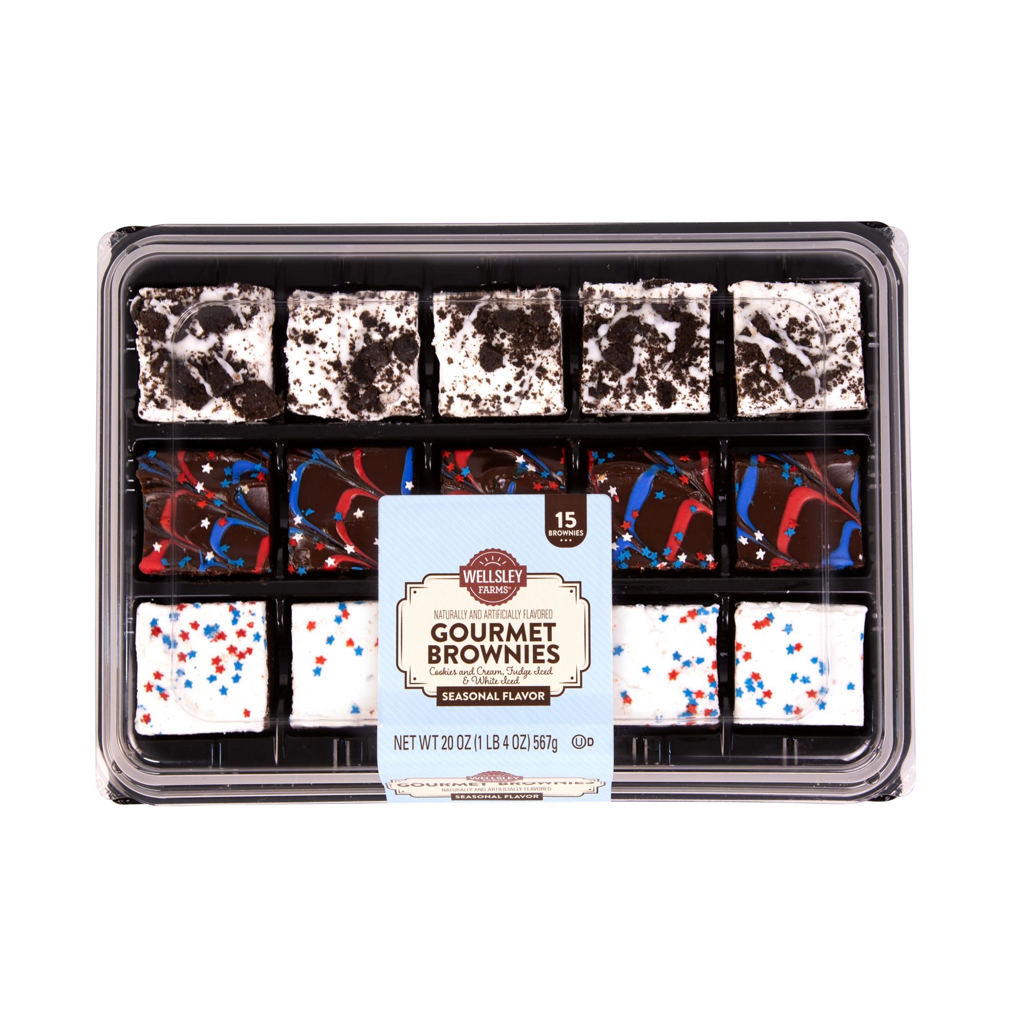 Wellsley Farms Patriotic Brownie Platter, 15 ct.