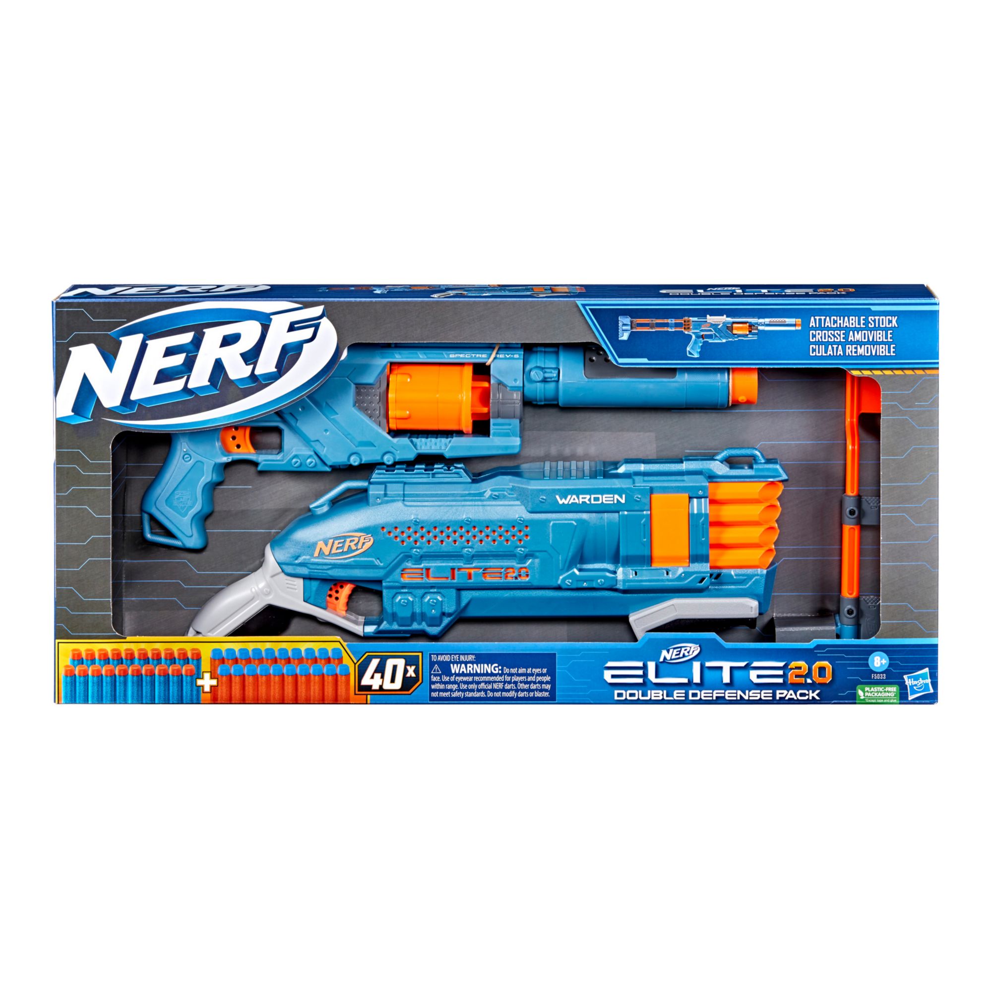 Nerf Nerf Elite 2.0 Double Defense Pack Blasters and Darts Set