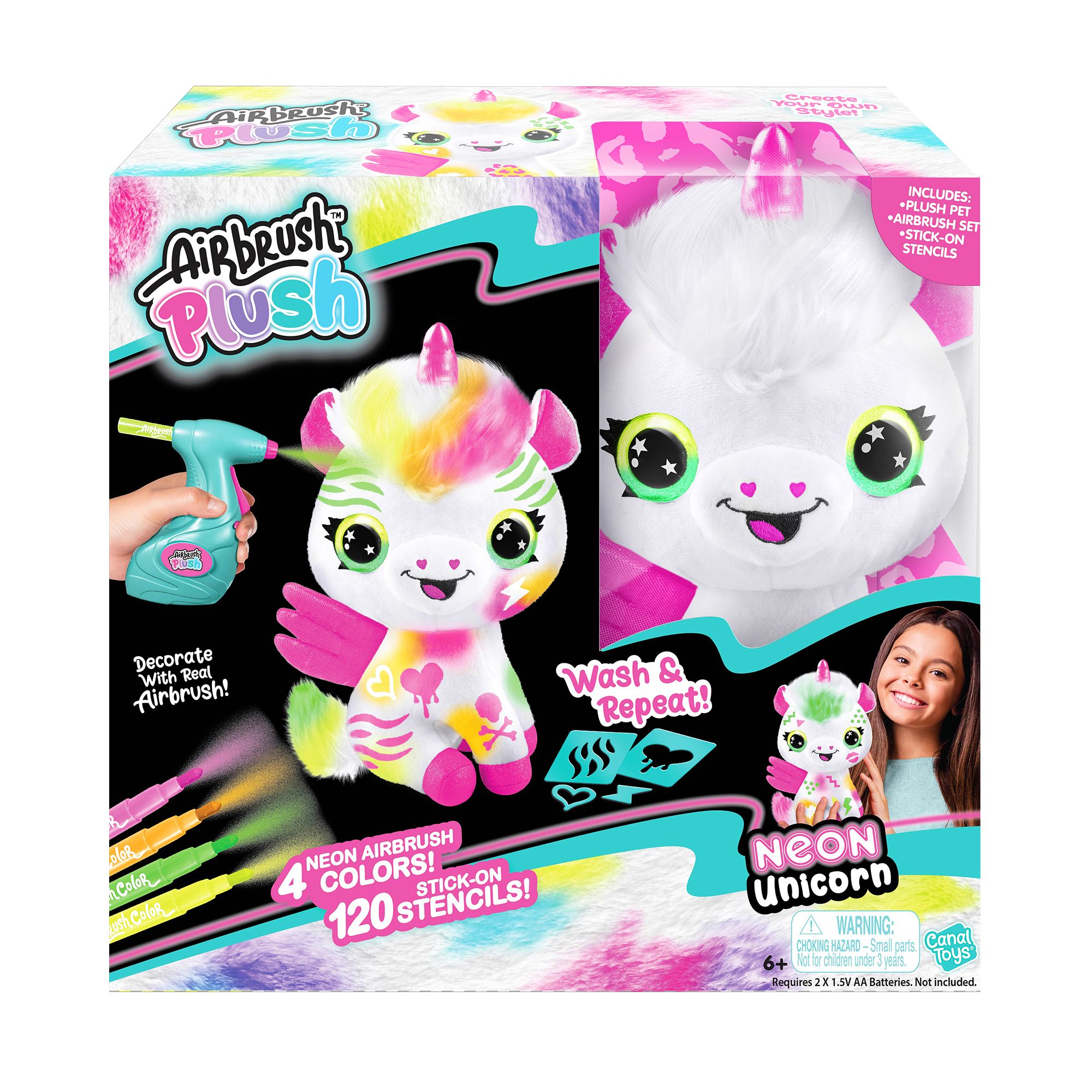 Airbrush Plush Squish Pal Unicorn, 1 ct - City Market