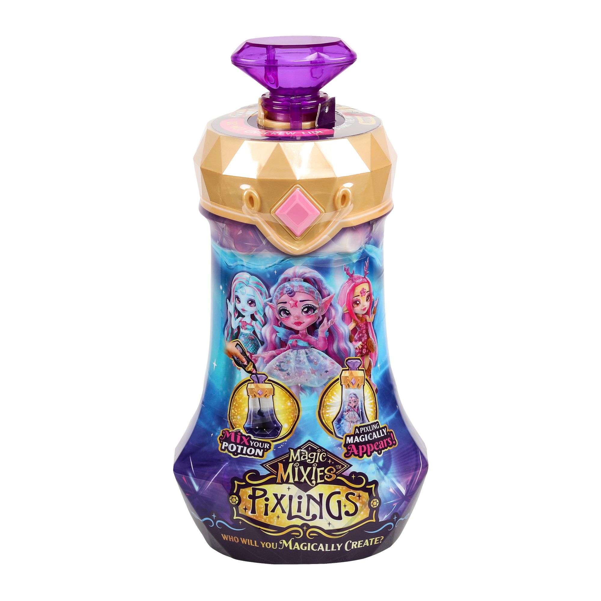 Magic Mixies Pixlings Doll, Pink, 5.16"L x 4.61"W x 10.39"H