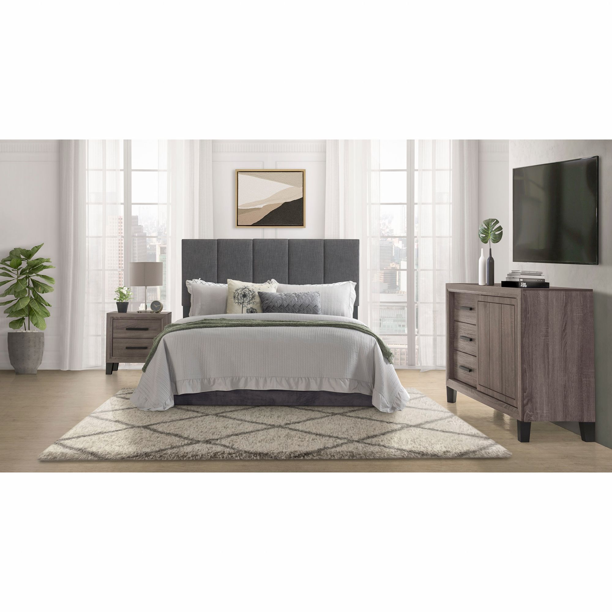 Global Furniture Ryan 5-Pc. Bedroom Set. - Gray