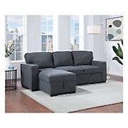 Sectional With Pullout Bed - Blue