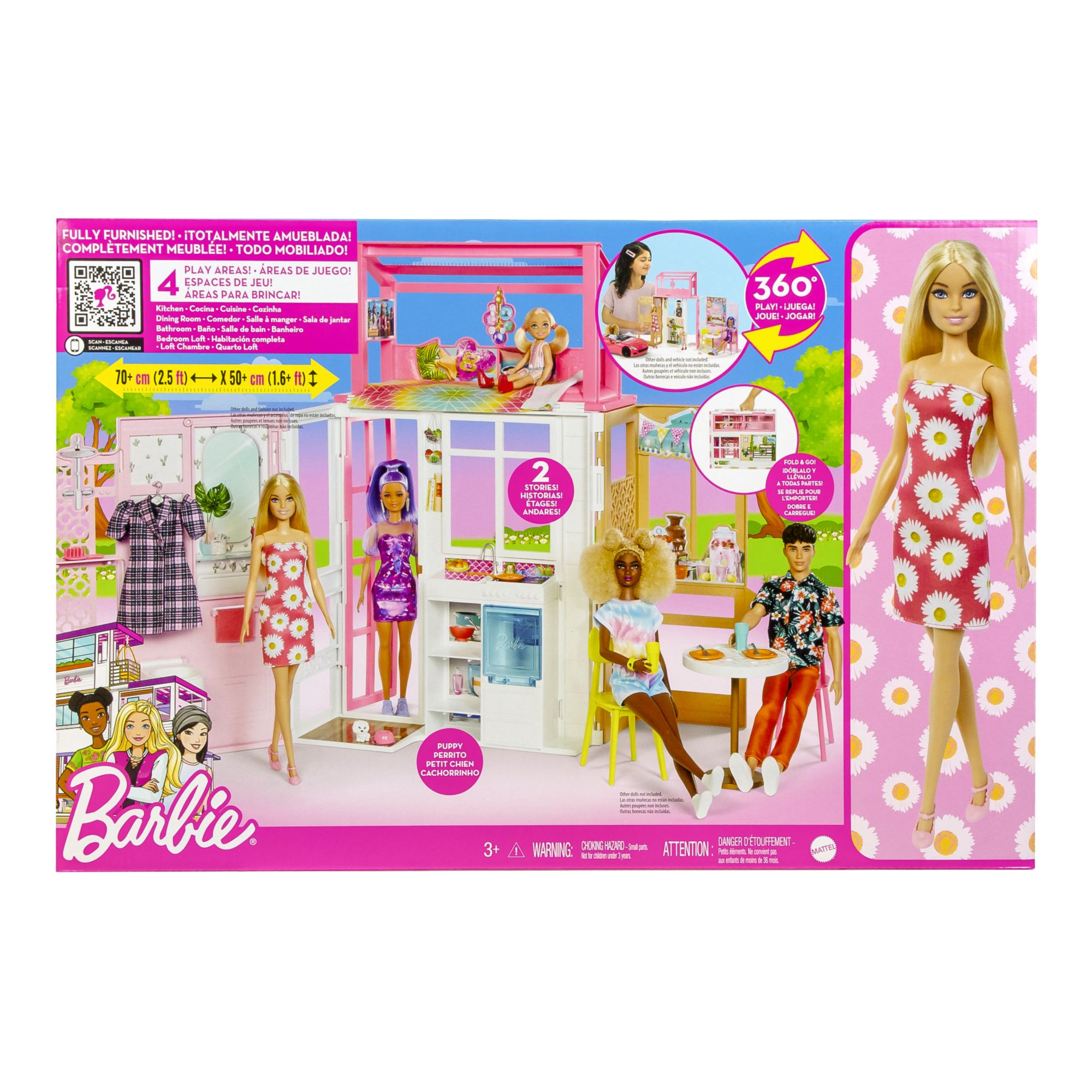 Barbie Vacation House & Doll Playset