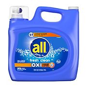 all Fresh Clean Oxi plus Odor Lifter Liquid Laundry Detergent, 250 fl. oz.