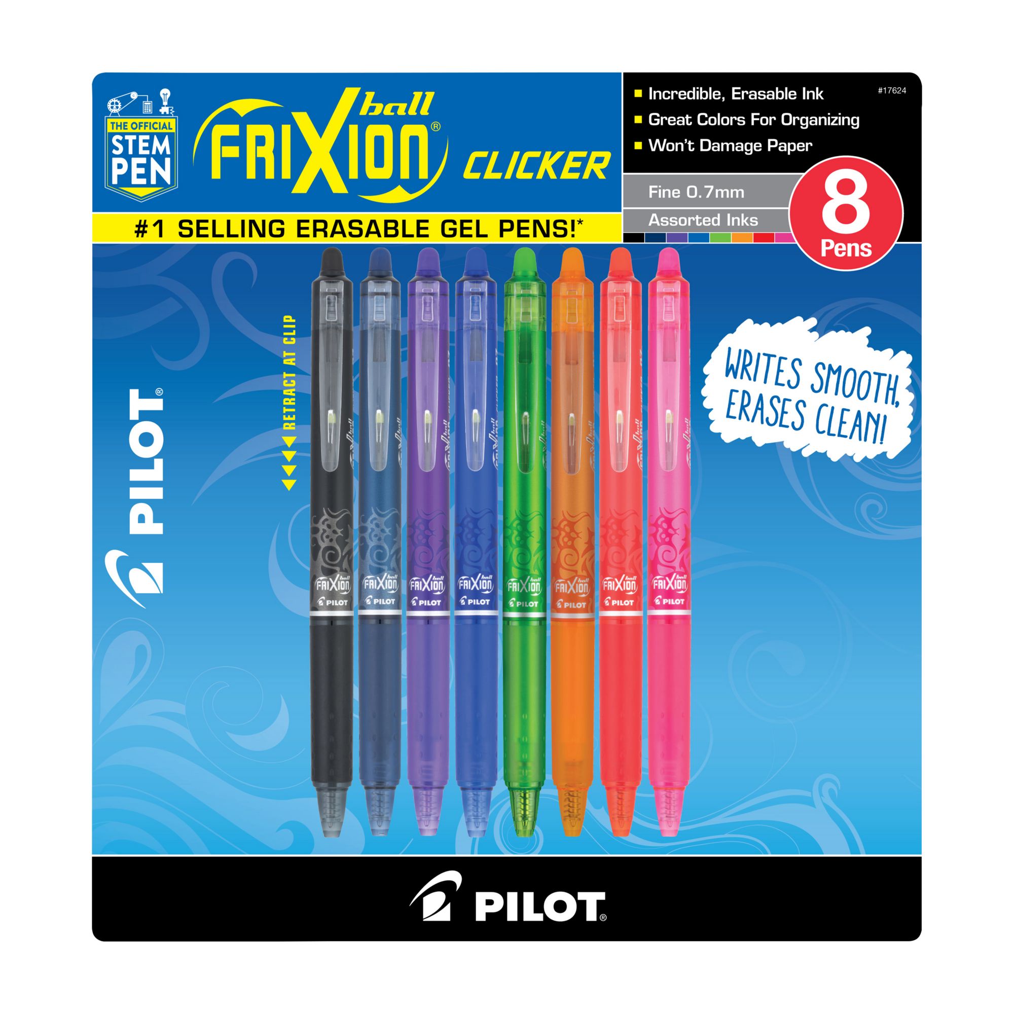 Pilot FriXion Erasable Gel Pens, 8 ct. -  Assorted Colors