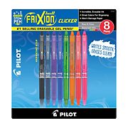 Pilot FriXion Clicker Erasable Gel Ink Pens, 8 pk. - Assorted Colors