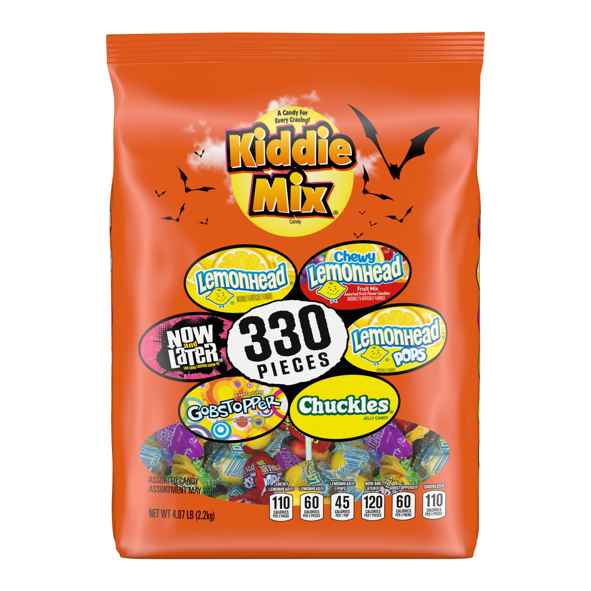 Brach's Kiddie Mix Bag, Lemonhead, Now and Later, Everlasting Gobstopper,  and Chuckles Candy, 330 ct