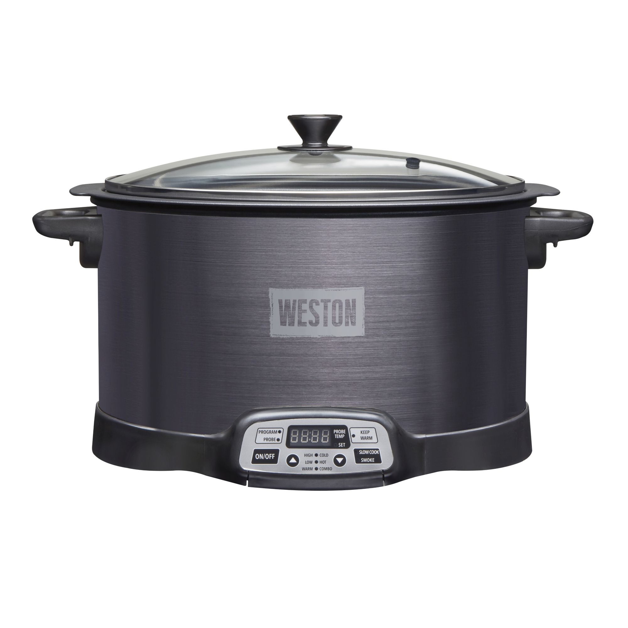 Weston 2-in-1 Indoor Smoker and Slow Cooker - Black and Stainless Steel