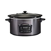 Hamilton Beach 6-Qt. Defrost Slow Cooker - Black and Stainless Steel