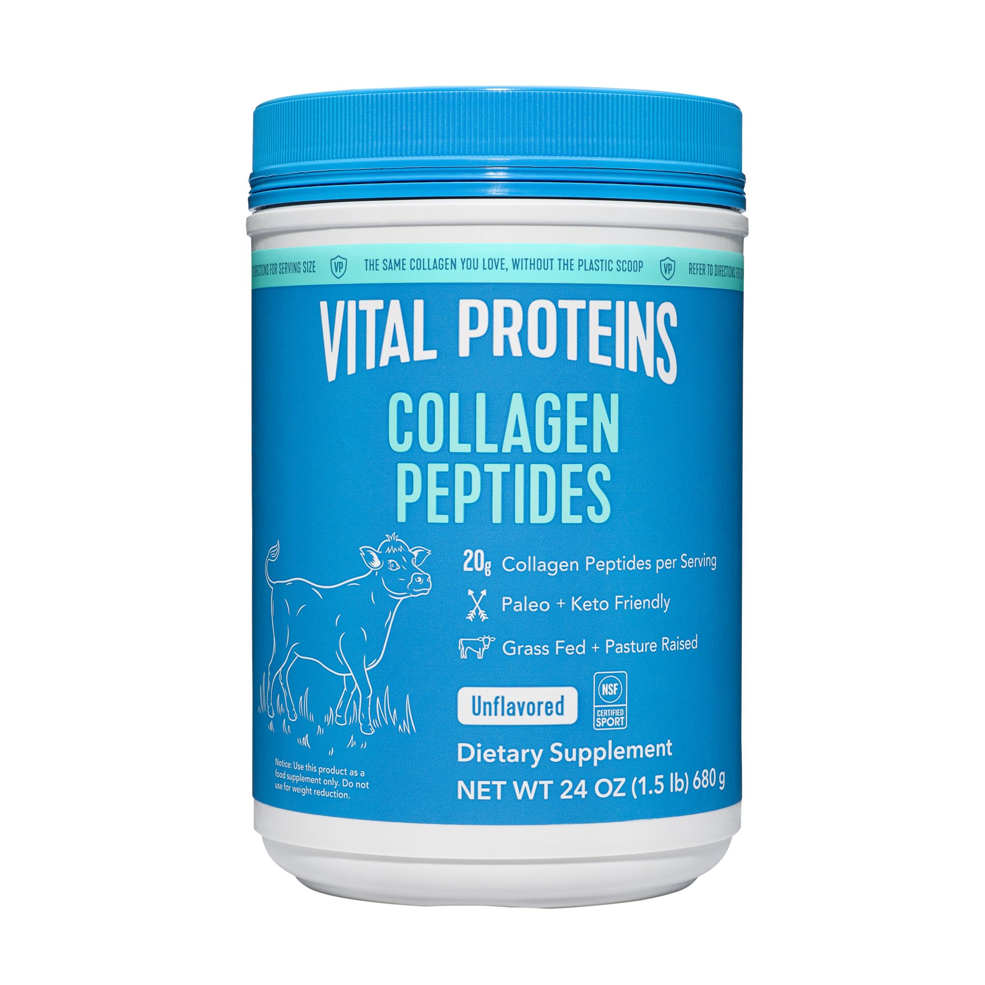Vital Proteins Collagen Peptides Unflavored Powder, 24 oz.