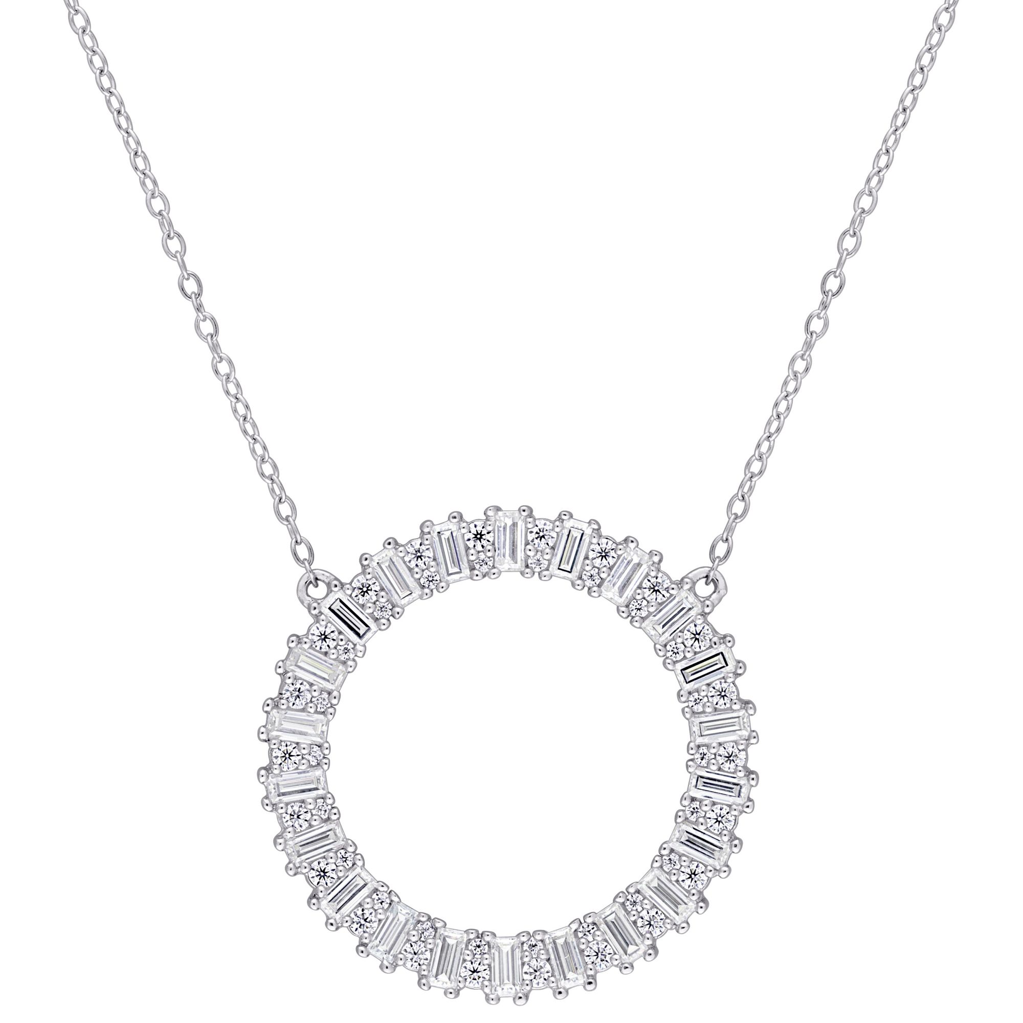 Open circle necklace silver discount