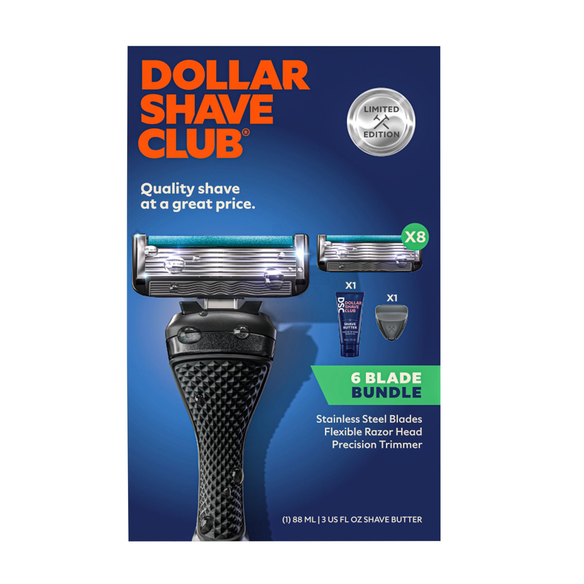 Dollar Shave Club 6-Blade Bundle & Travel Kit