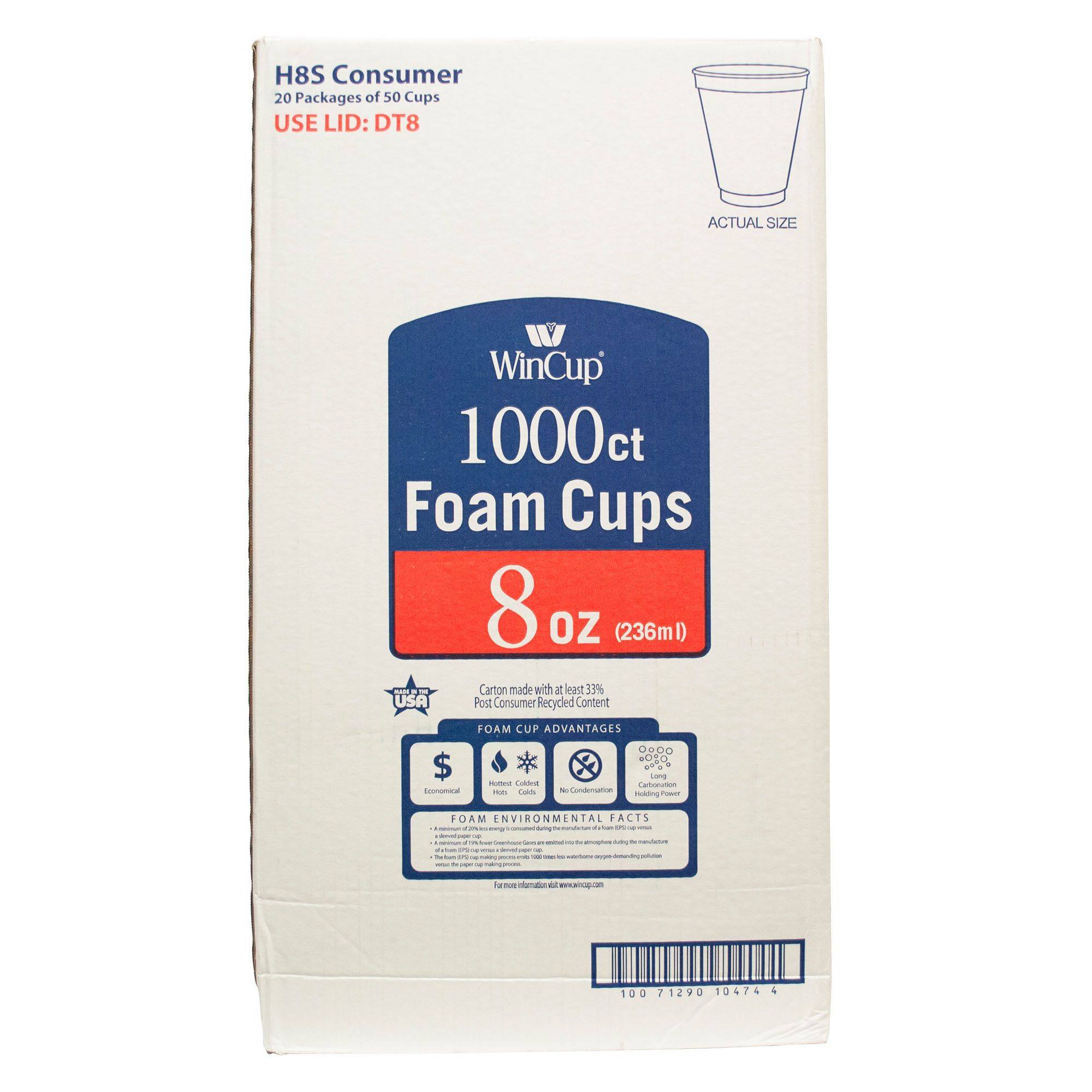 WinCup 16-Oz. Foam Cups, 500 ct. - White