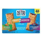 Nutri-Grain Fruit and Veggie Soft Baked Breakfast Bars Variety Pack, 40 ct.