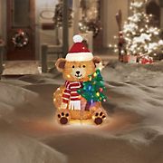 Berkley Jensen 36'' LED Outdoor Pop Up Bear w/Christmas Tree