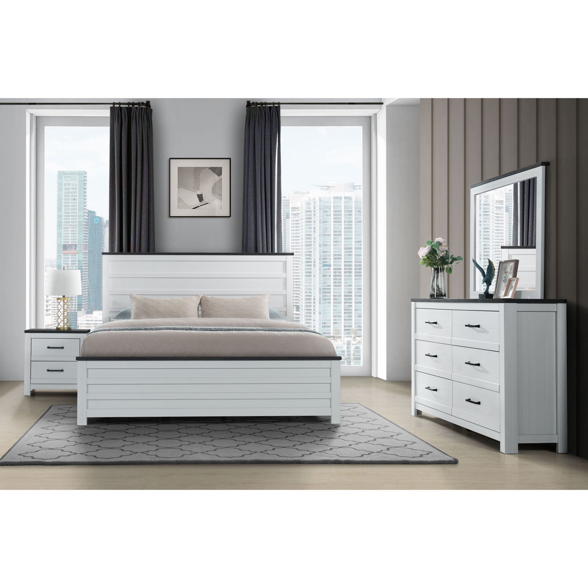 Global Furniture Finn Bedroom in a Box, Gray