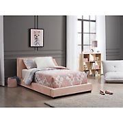 Ashley Furniture Twin Upholstered Bed With Roll Slats - Pink