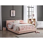 Ashley Furniture Full Upholstered Bed With Roll Slats - Pink