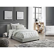 Ashley Furniture Twin Upholstered Bed With Roll Slats - Gray