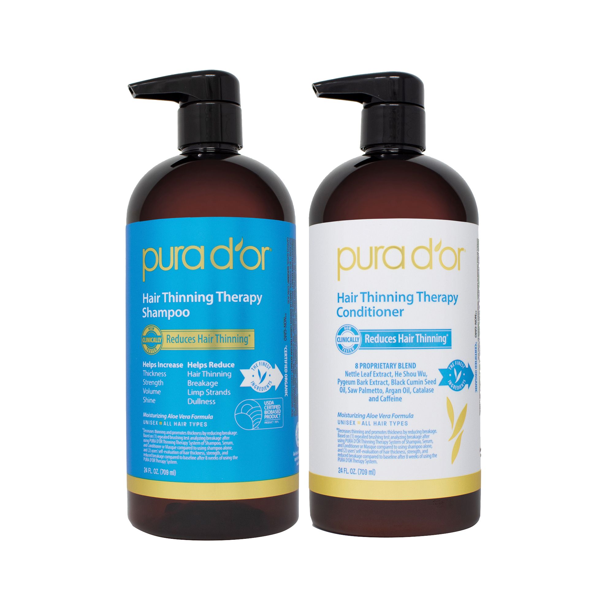 Pura d'or Argan Oil Organic Shampoo and Conditioner & Pure Argan