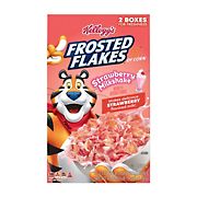 Kellogg's Frosted Flakes Strawberry Milkshake Cold Breakfast Cereal, 2 pk./23 oz.