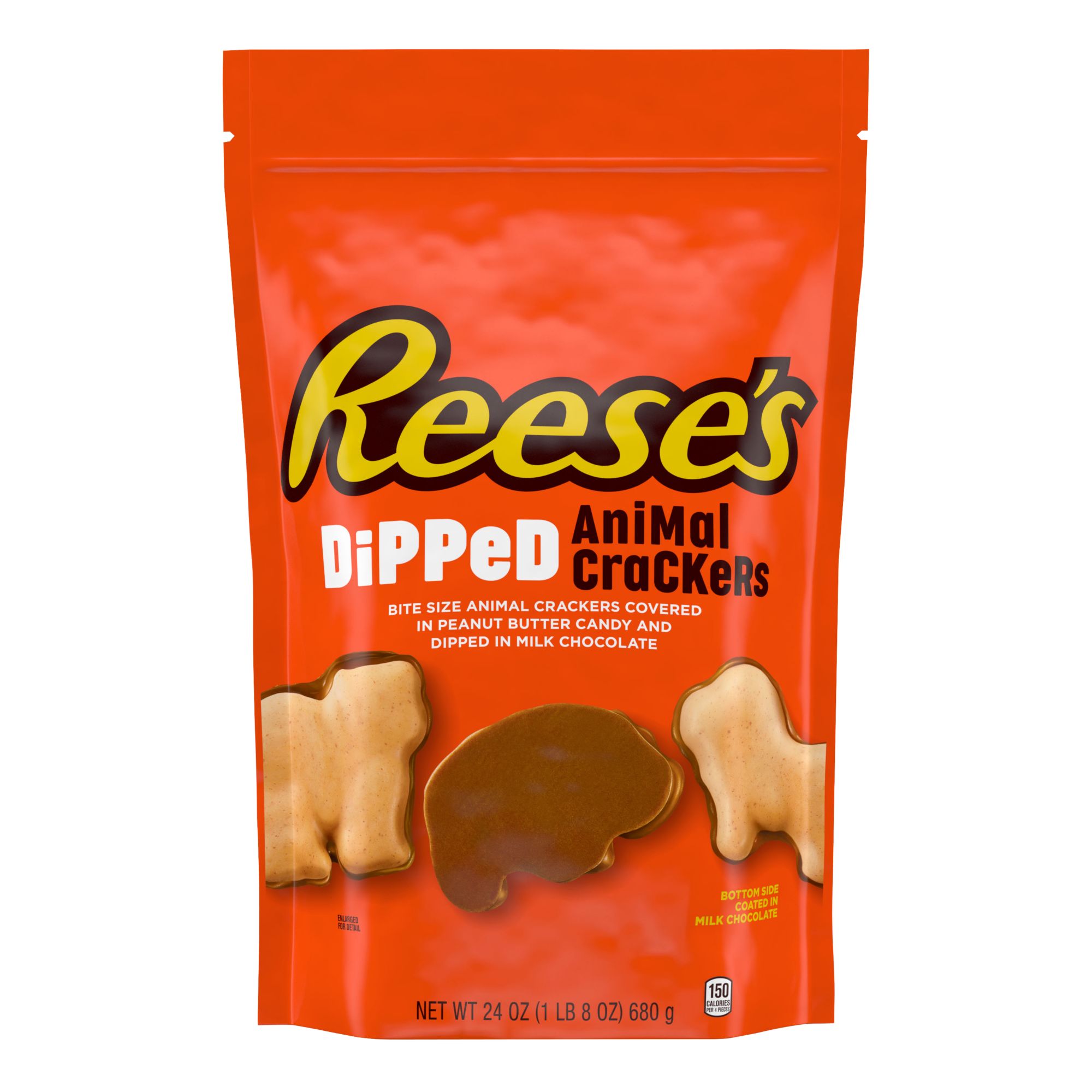 Reese's Milk Chocolate Peanut Butter Dipped Animal Crackers, 24 oz.