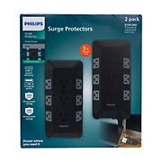 Philips 17-Outlet Surge Tap/Protector Combo Pack - Black/Gray