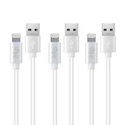 iHip 6' Lightning Charging Cable, 3 pk. - White