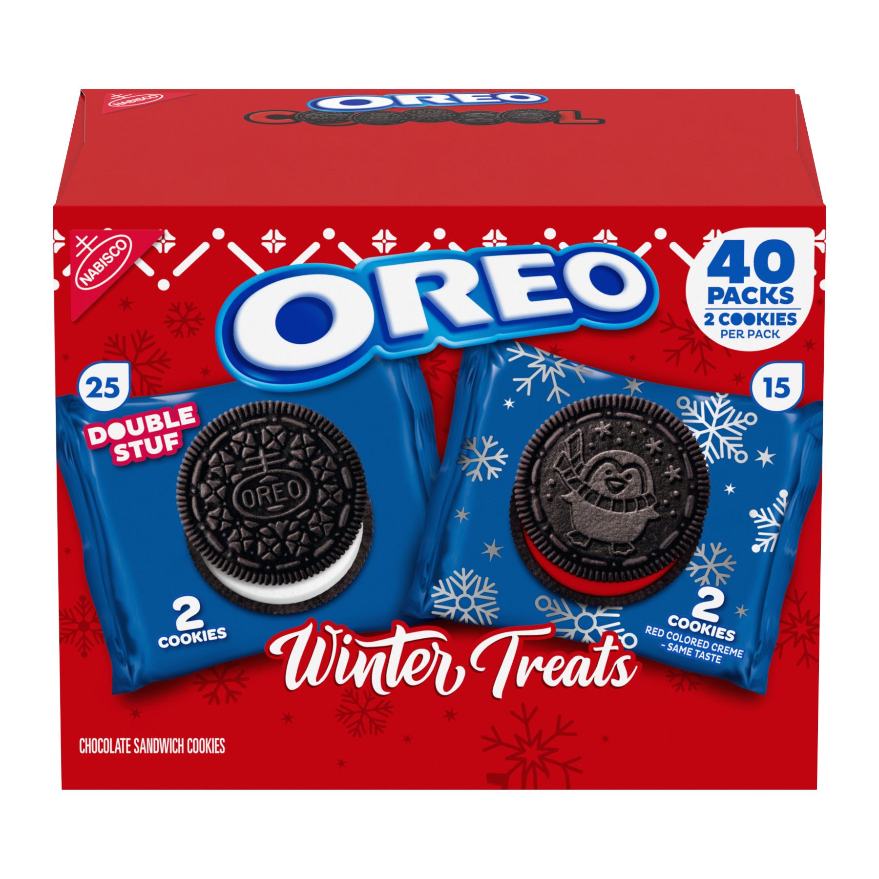 Oreo Winter Treats Cookie Variety Pack, 40 pk.