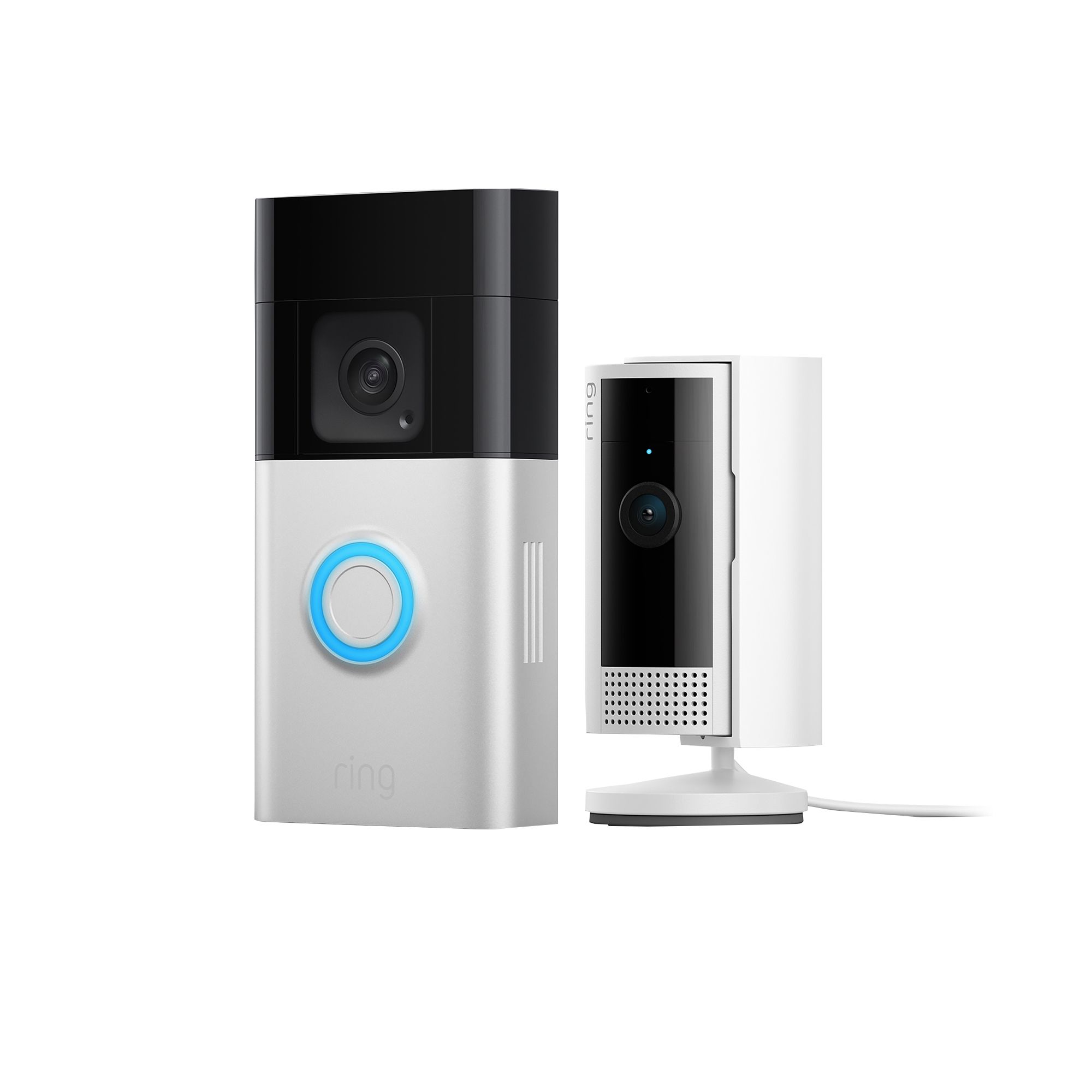 Ring Video Doorbell and Plug-In Indoor Camera Bundle