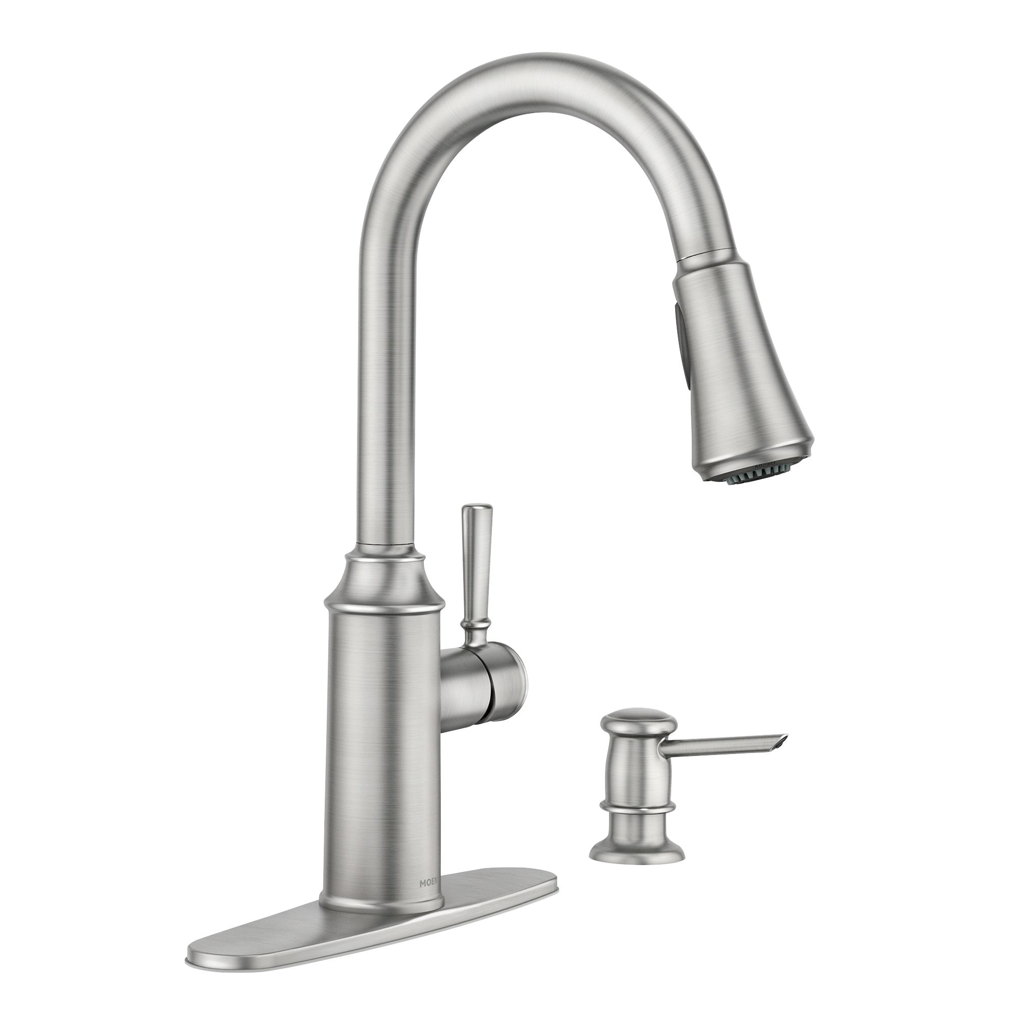 Moen Zabelle One-Handle Pulldown Kitchen Faucet with Soap Dispenser