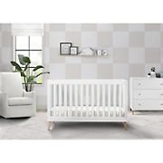 Delta Children Essex 4-in-1 Convertible Crib - White with Natural