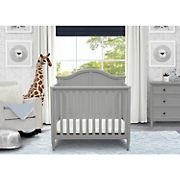 Delta Children Parker Mini Convertible Crib with Mattress - Grey