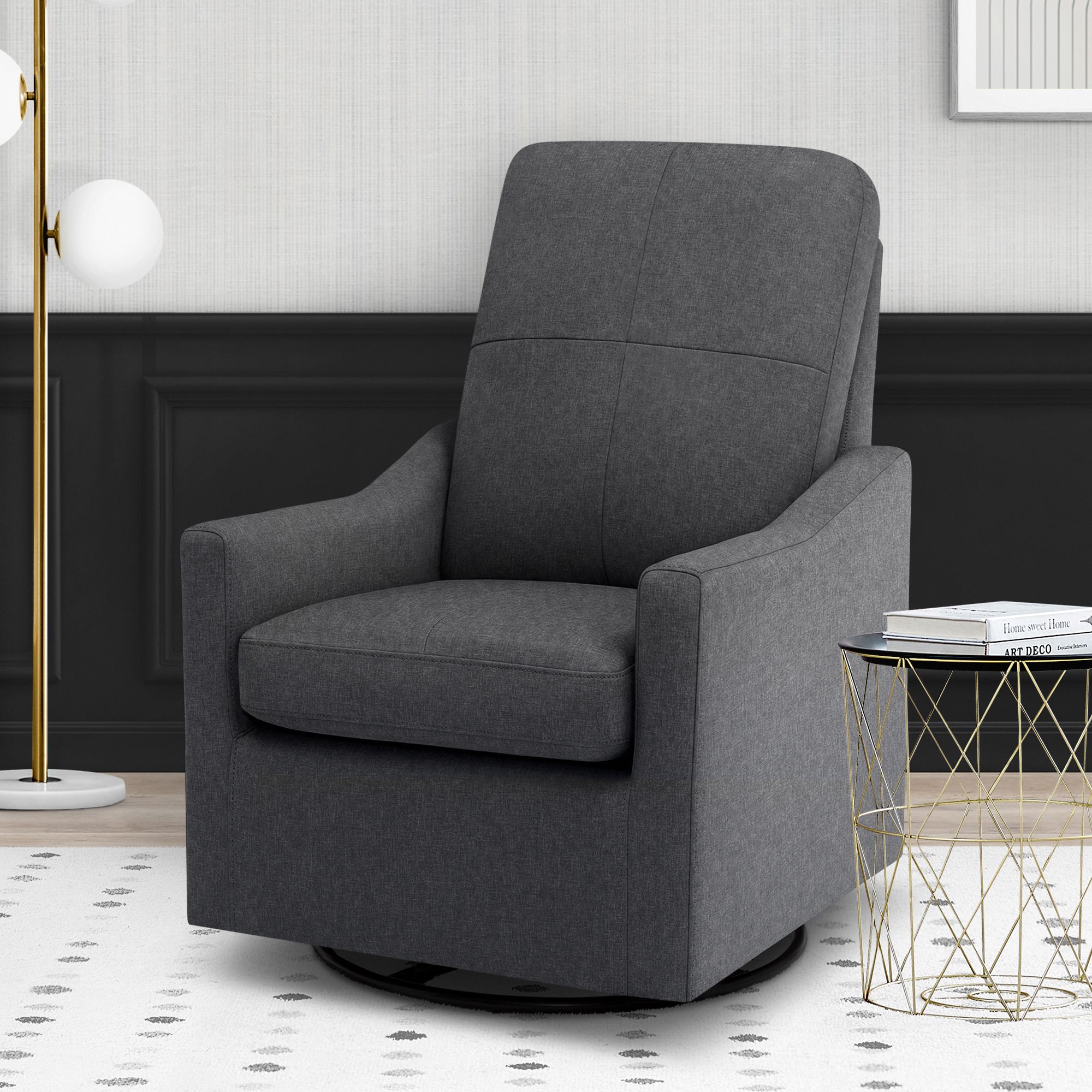 Grey glider rocking chair best sale