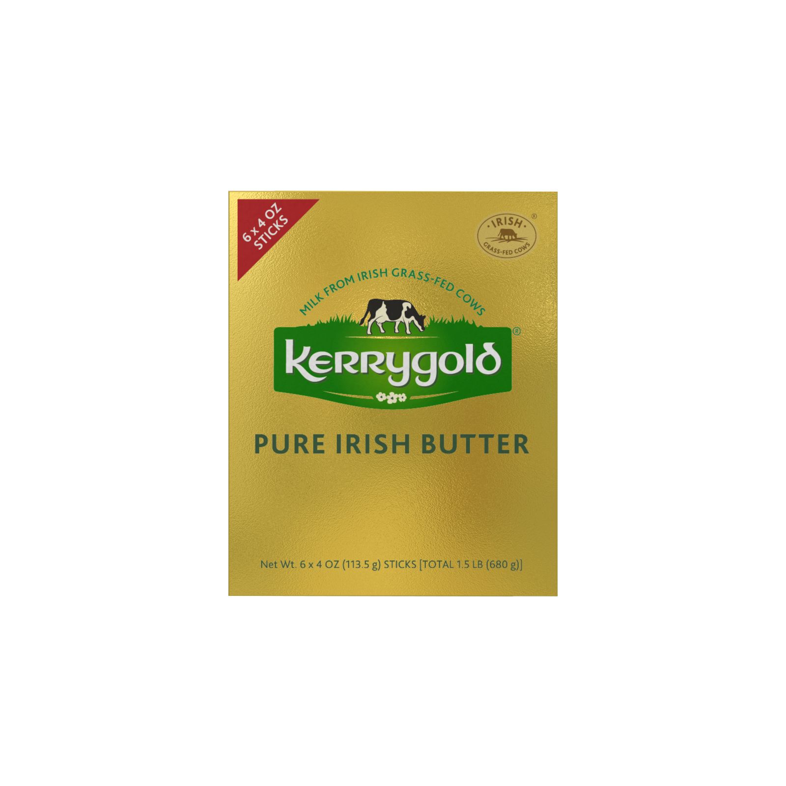 Kerrygold Grass-Fed Pure Irish Salted Butter Sticks, 1.5 lbs.