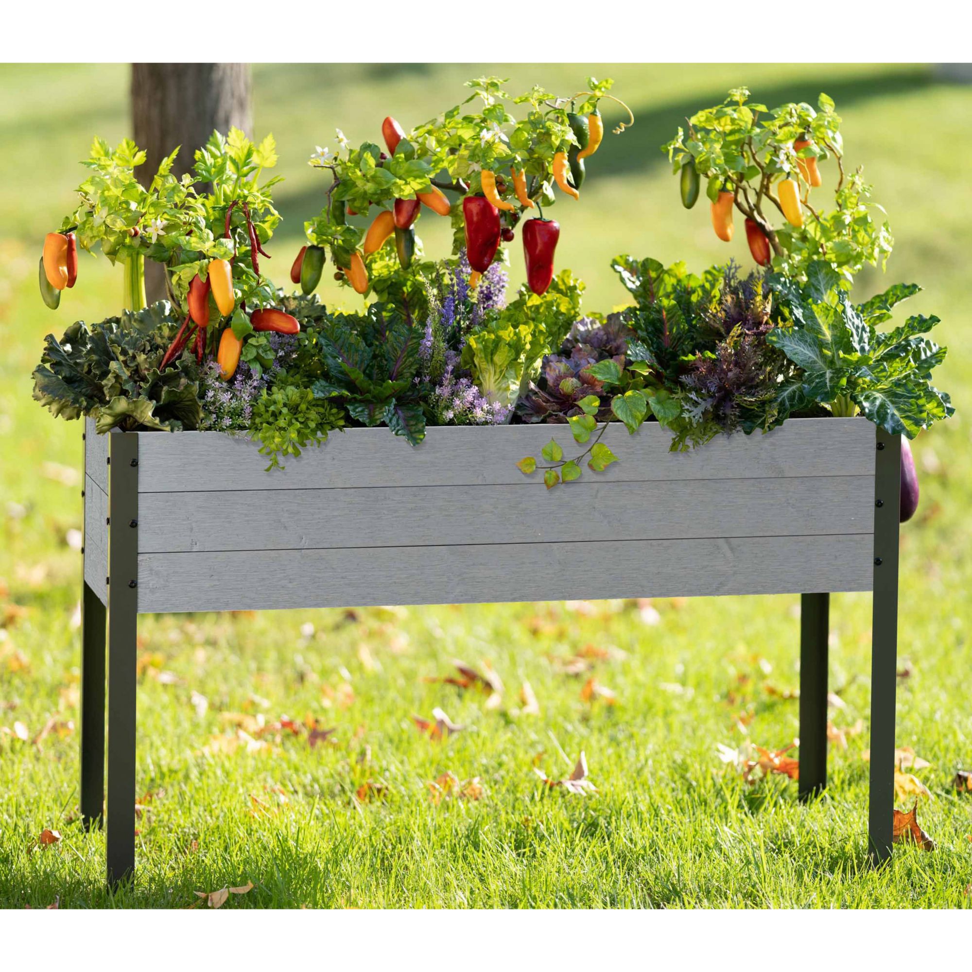 CedarCraft Elevated Spruce Planter - Gray