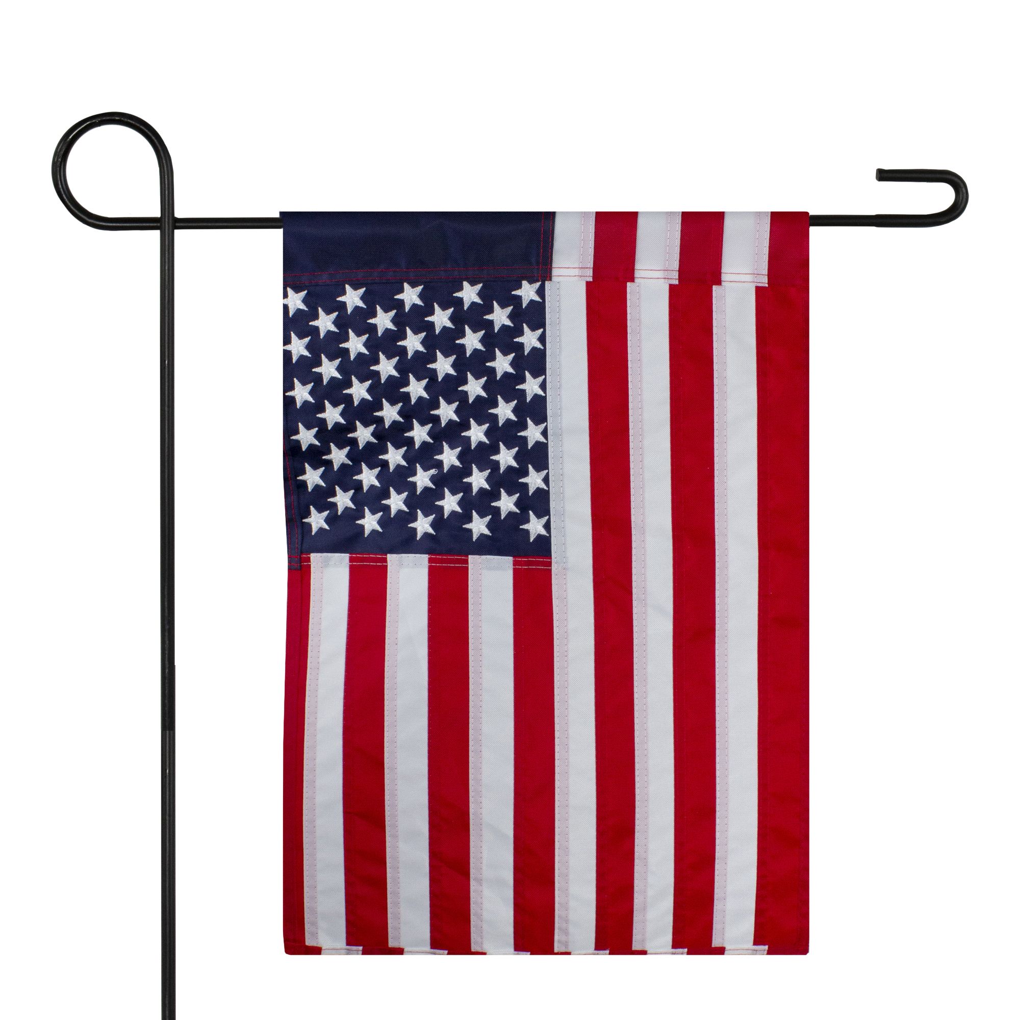 Northlight Americana 12.5&quot; x 18&quot; Embroidered Patriotic Outdoor Garden Flag
