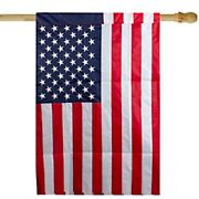 Northlight Americana 28&quot; x 40&quot; Embroidered Patriotic Outdoor House Flag